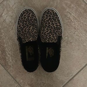 Leopard print vans